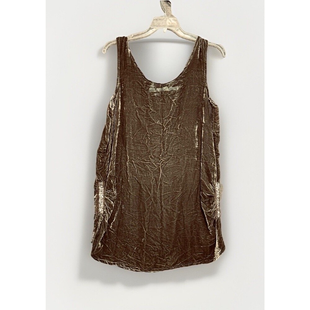 I Am Threads Boutique Velvet Dress Tank Top Western Boho Layer Women's Large